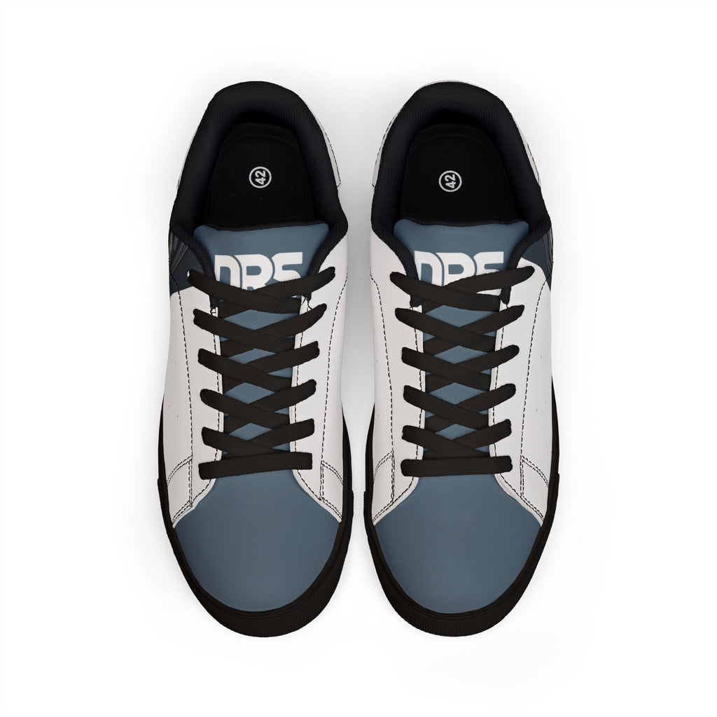 Double Wheel Graphic — Men's Leather Low-Top Sneakers