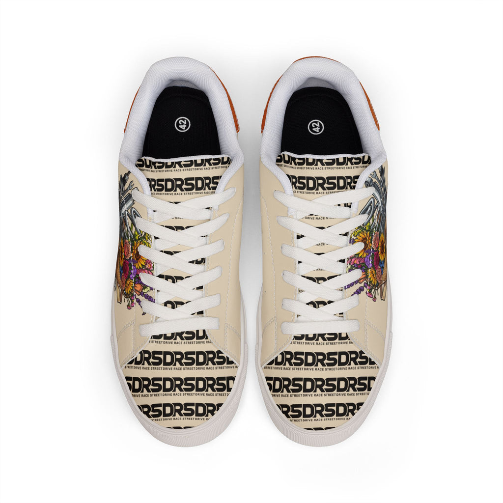 Vintage Coilovers & Floral Bouquet | Women's Low-Top Sneakers