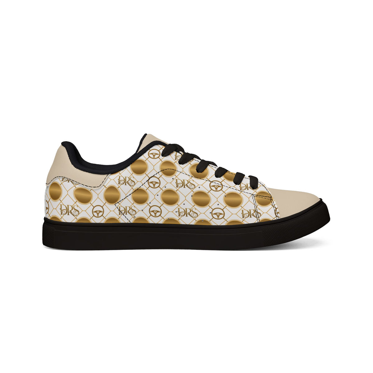 LUX Gold Geo Pattern — Women's Low-Top Sneakers