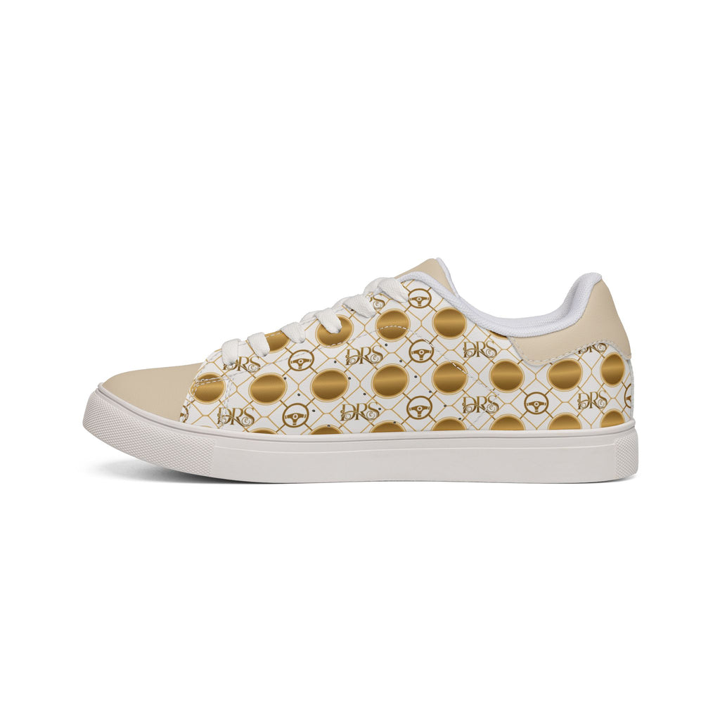 LUX Gold Geo Pattern — Women's Low-Top Sneakers