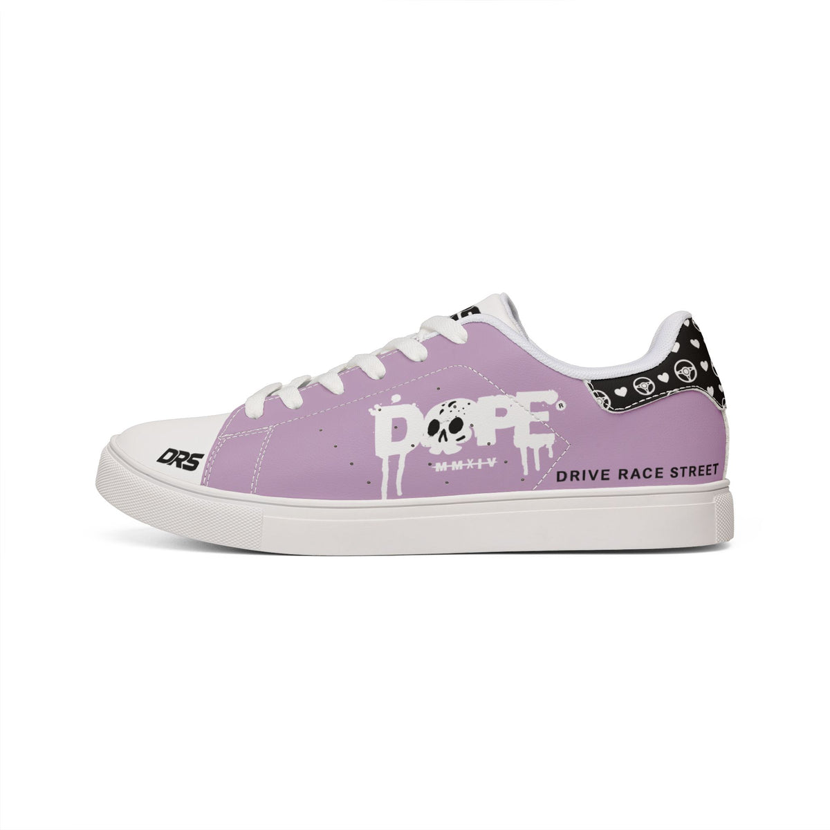 Lilac "DOPE" Women's Street Skate Low-Top Sneakers