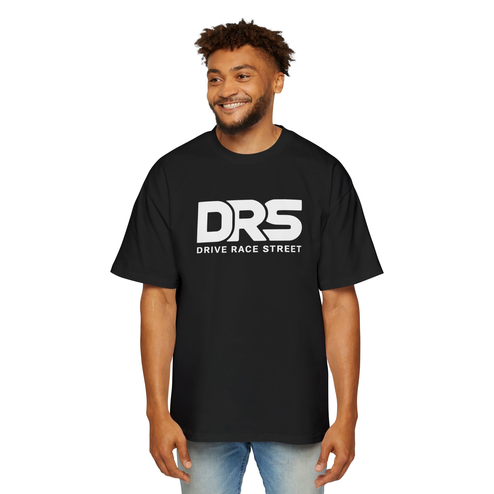 DRS Drive Race Street Tee — Men’s Oversized Racing T‑Shirt