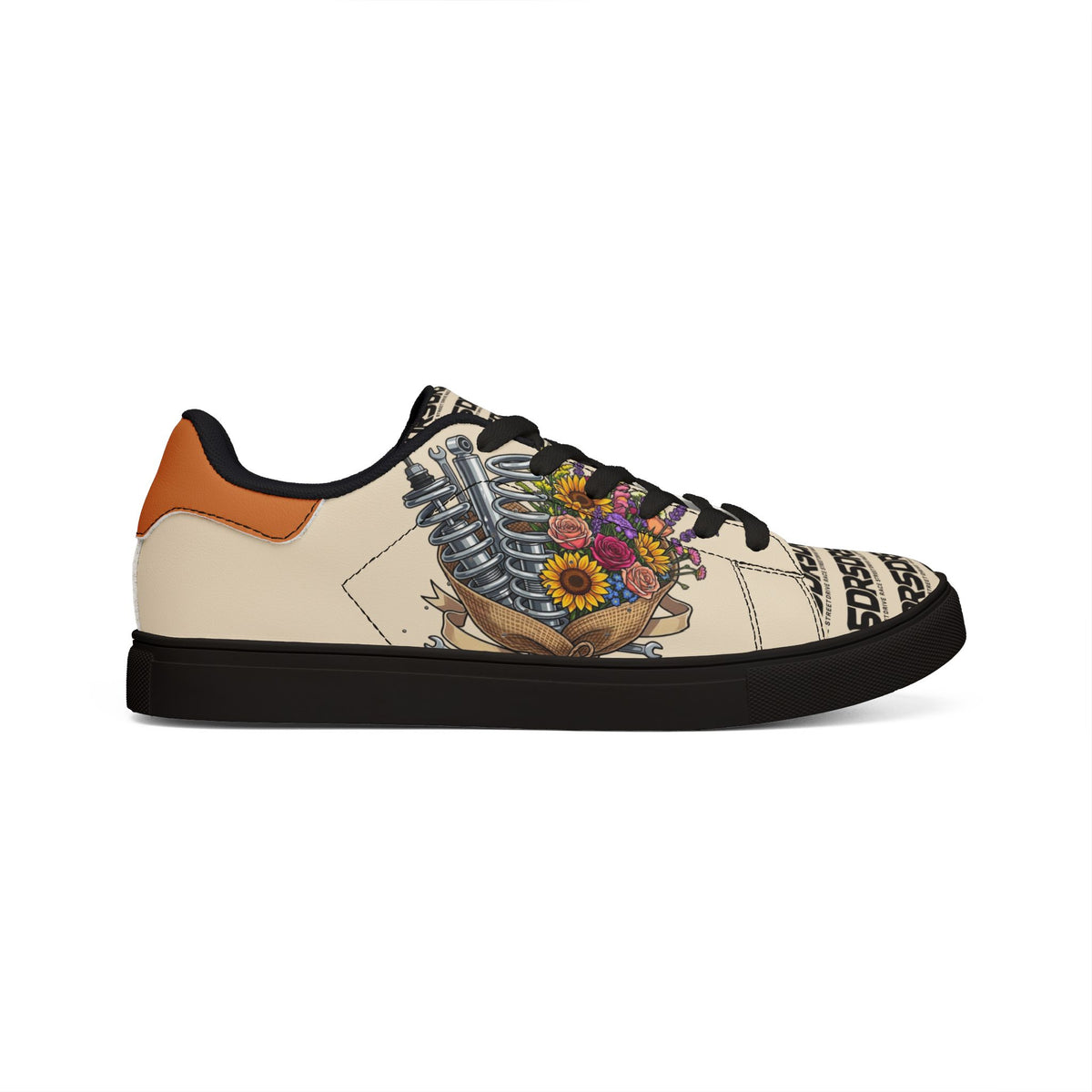 Vintage Coilovers & Floral Bouquet | Women's Low-Top Sneakers