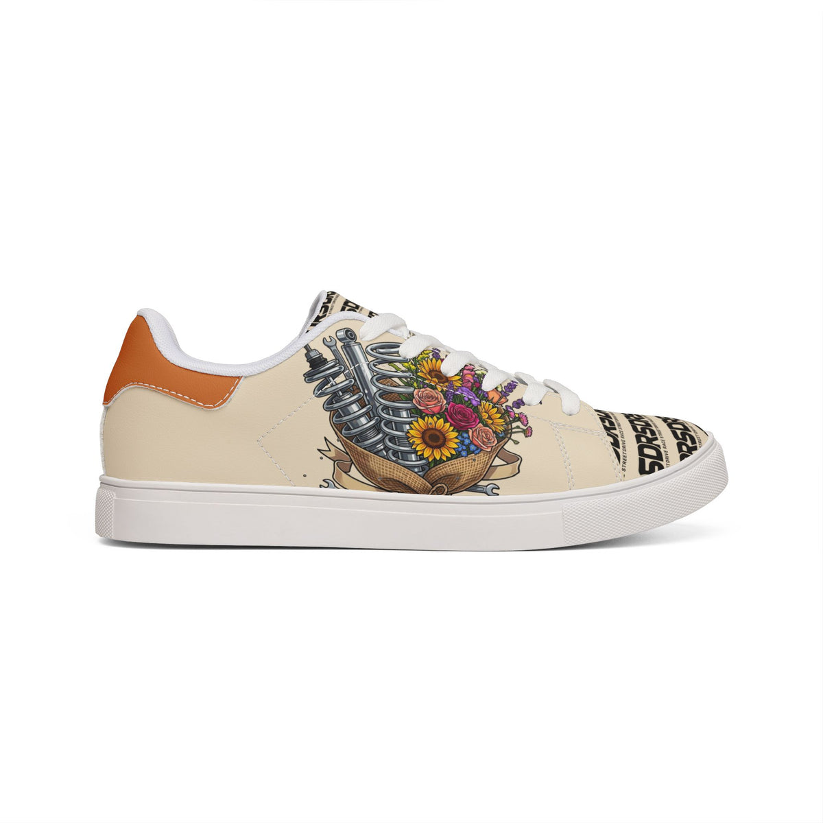 Vintage Coilovers & Floral Bouquet | Women's Low-Top Sneakers