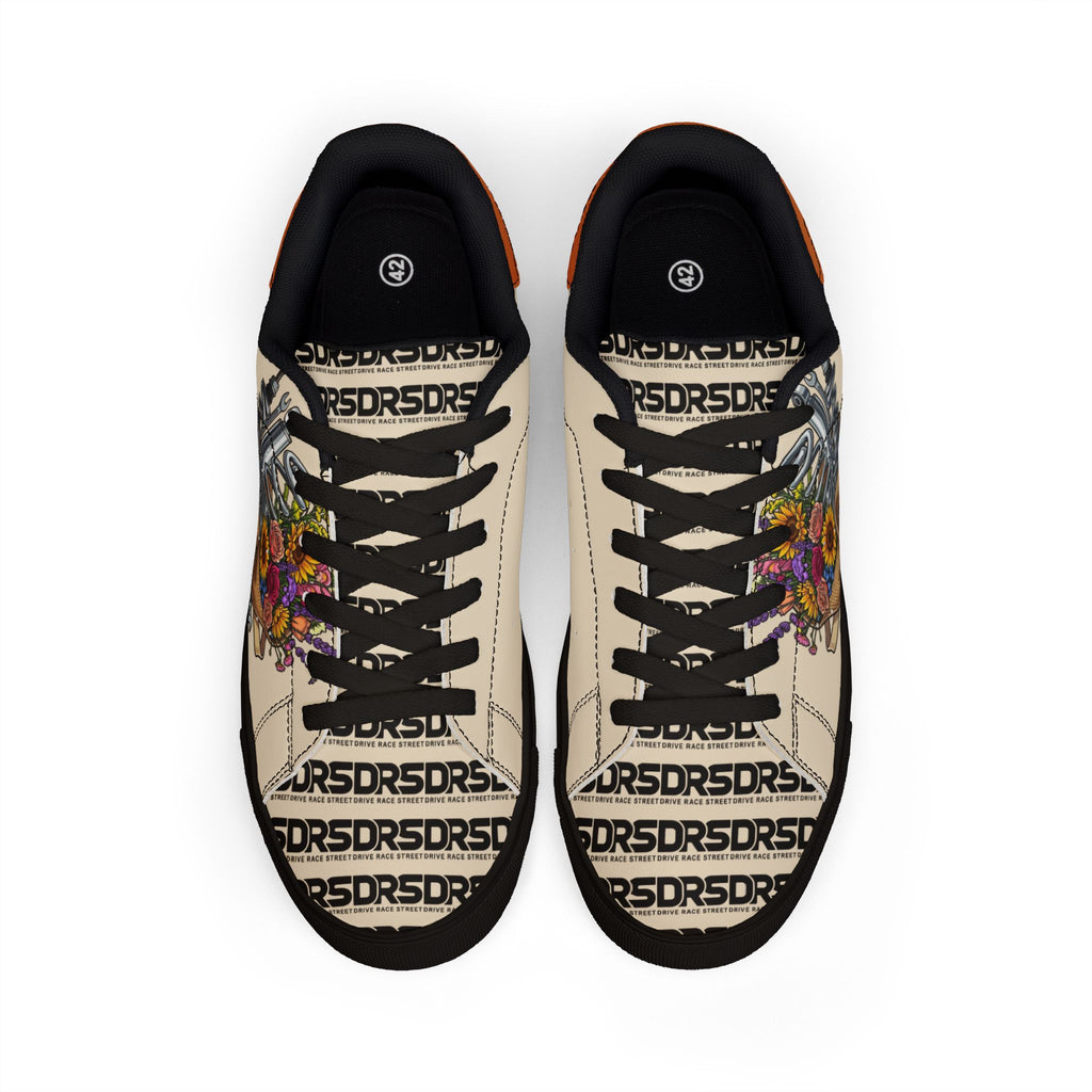 Vintage Coilovers & Floral Bouquet | Women's Low-Top Sneakers