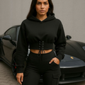 Full Throttle - Car Girl Crop Hoodie | Women's Streetwear