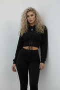 Full Throttle - Sudadera Corta Car Girl con Capucha | Ropa Urbana para Mujer