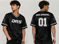 Men's Oversized Streetwear Mesh Jersey (Black)
