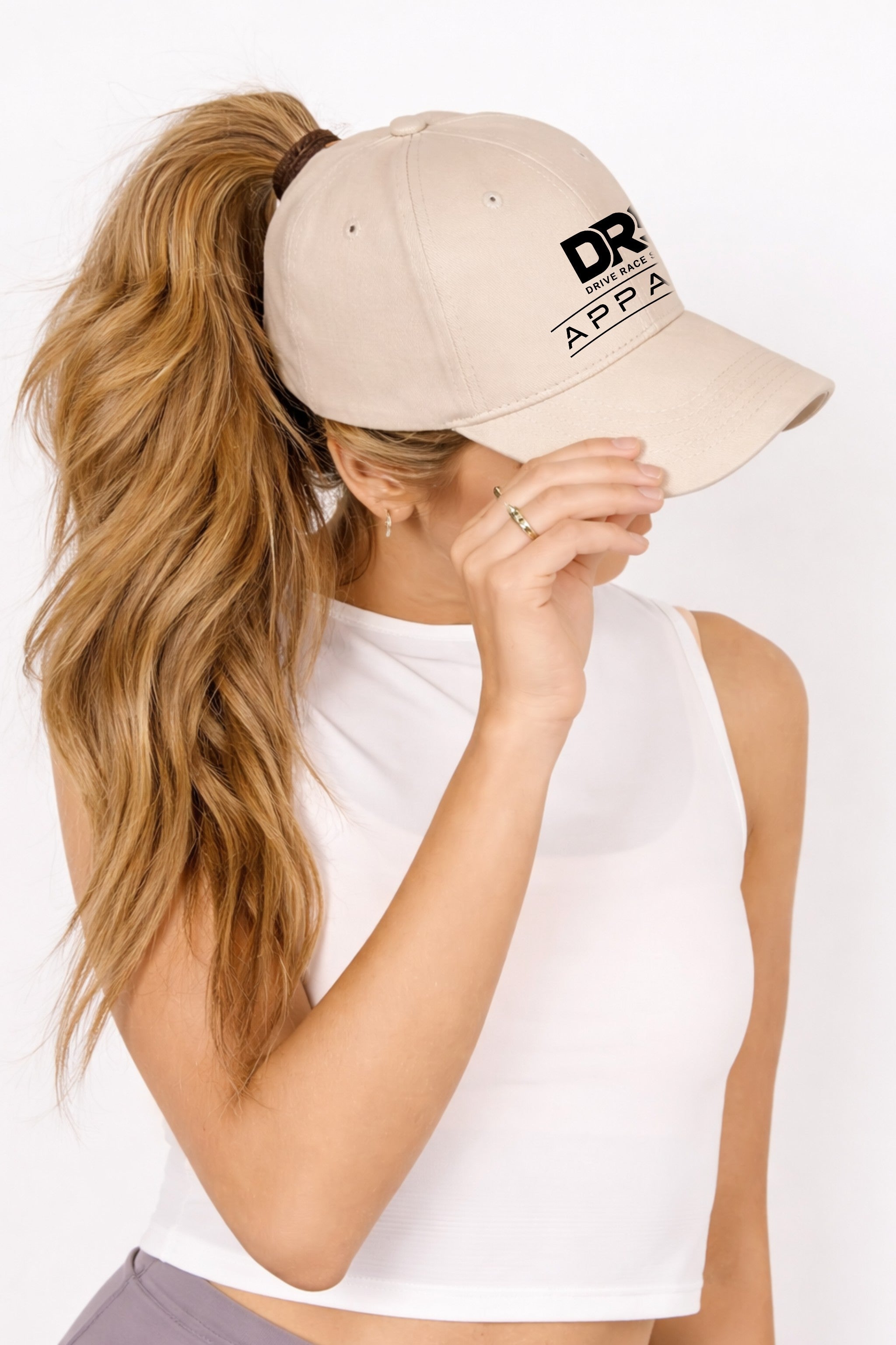 High Ponytail Caps - Magnetic Closure (Beige)