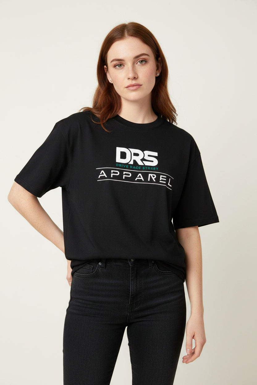 Camiseta Boxy con Logo Personalizado "DRS Apparel"