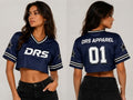 Cropped Streetwear Y2k Soccer Jersey (Navy)