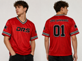 Men's Oversized Streetwear Mesh Jersey (Red)