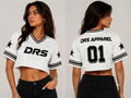 Cropped Streetwear Y2k Soccer Jersey (White)