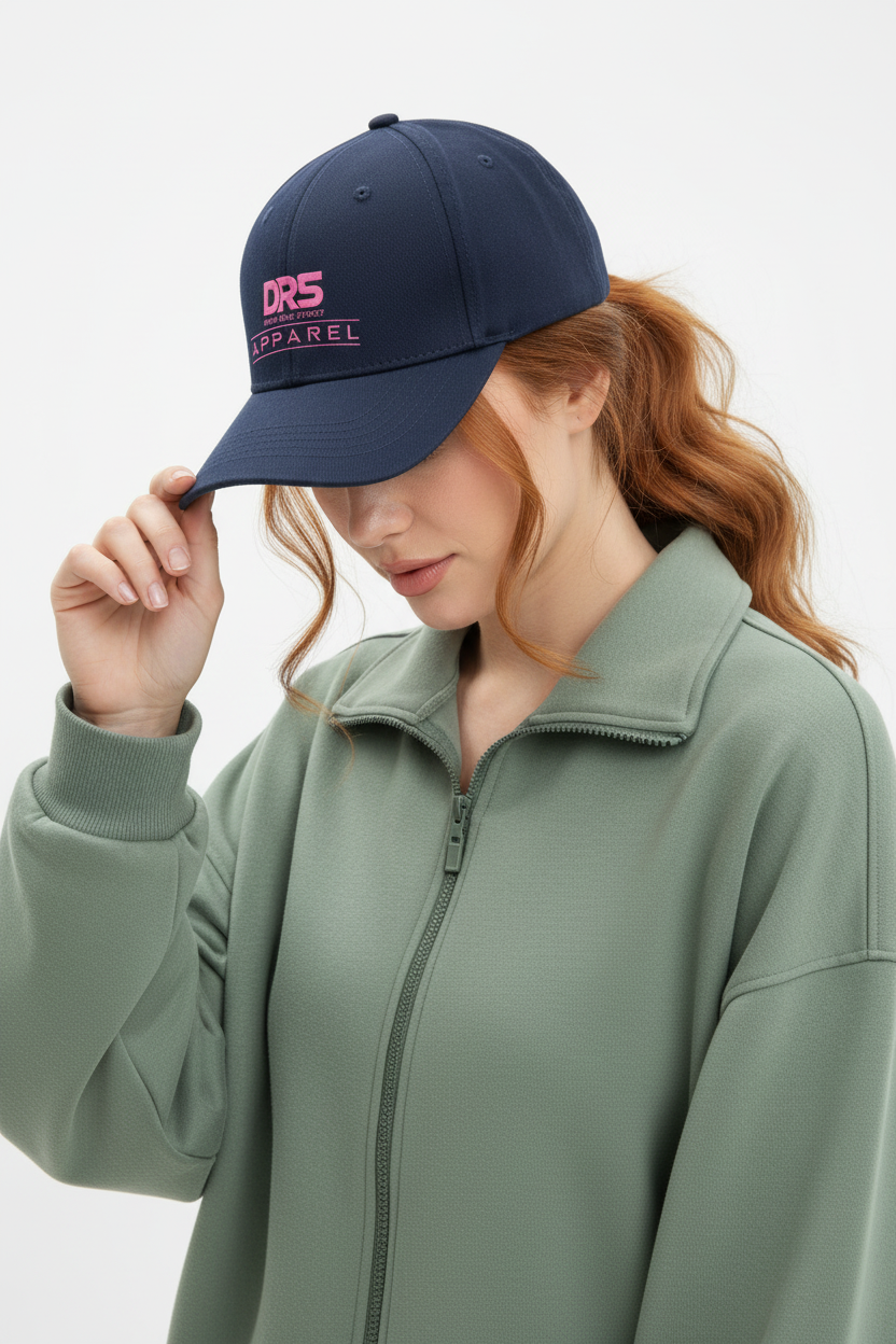 Gorra de coleta alta para mujer — Cierre magnético (azul marino)