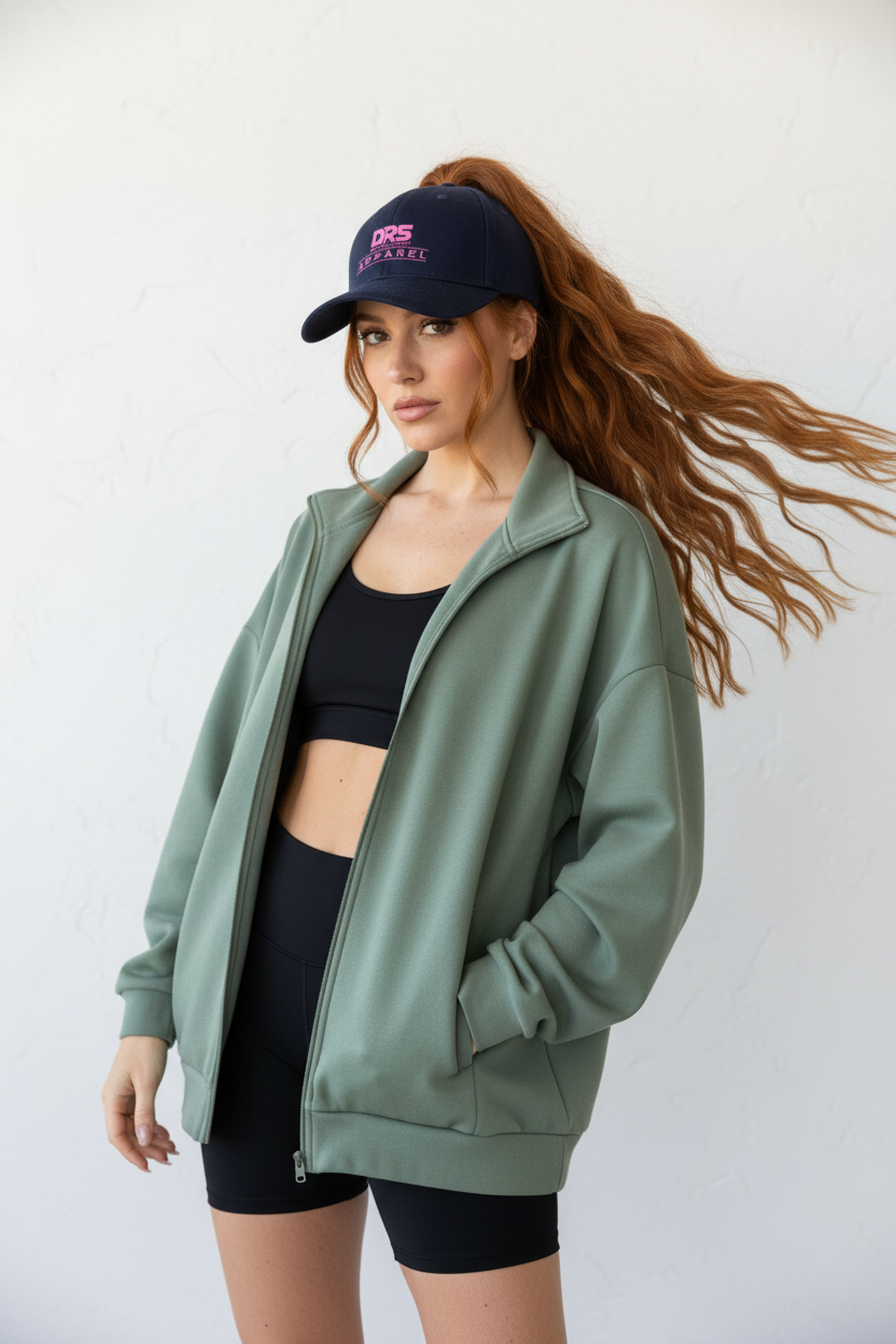 Gorra de coleta alta para mujer — Cierre magnético (azul marino)