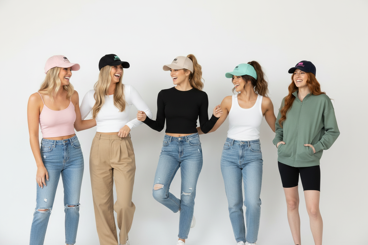 Gorra de mujer para coleta alta - Cierre magnético (Menta)