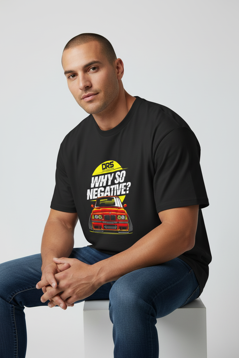 'Why so Negative' Oversized Racing Tee